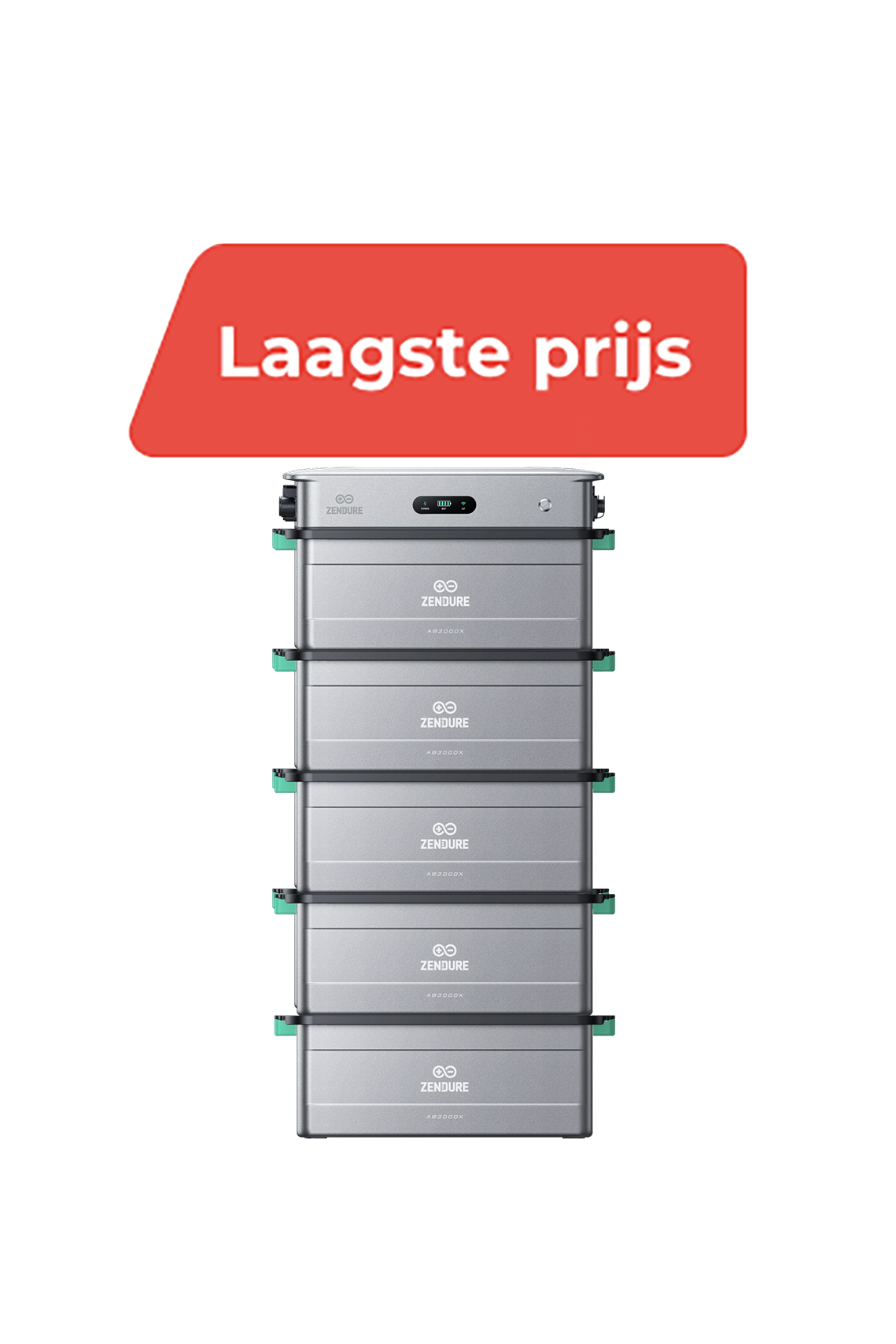 Plug-in en play thuisbatterij SolarFlow Zendure 2400 AC + AB3000X stekkerbatterij voor stopcontact met smart 3CT meter 2400AC + 5 batterijen 14400 Wh